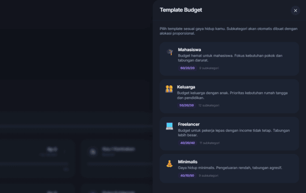 Demo: Set budget & goals